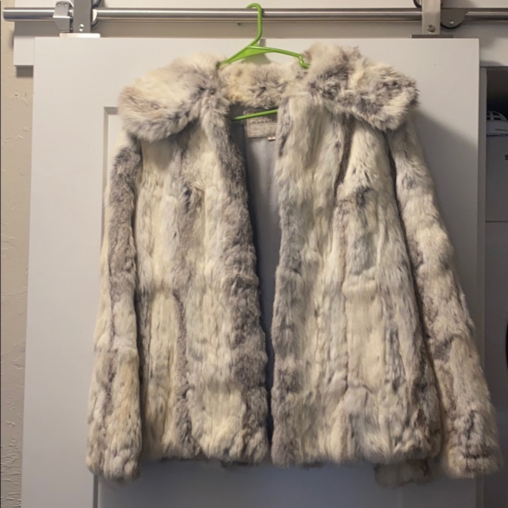 Rabbit fur coat